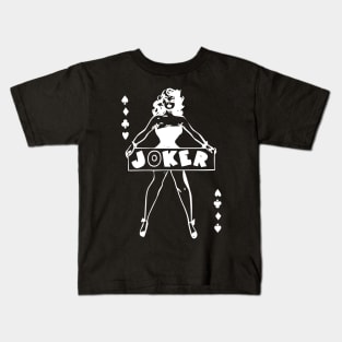 Poker Cards Lady Kids T-Shirt